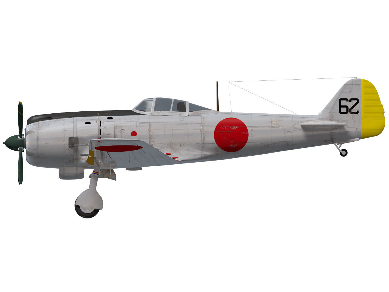 Nakajima Ki-84 Hayate 3D model_11