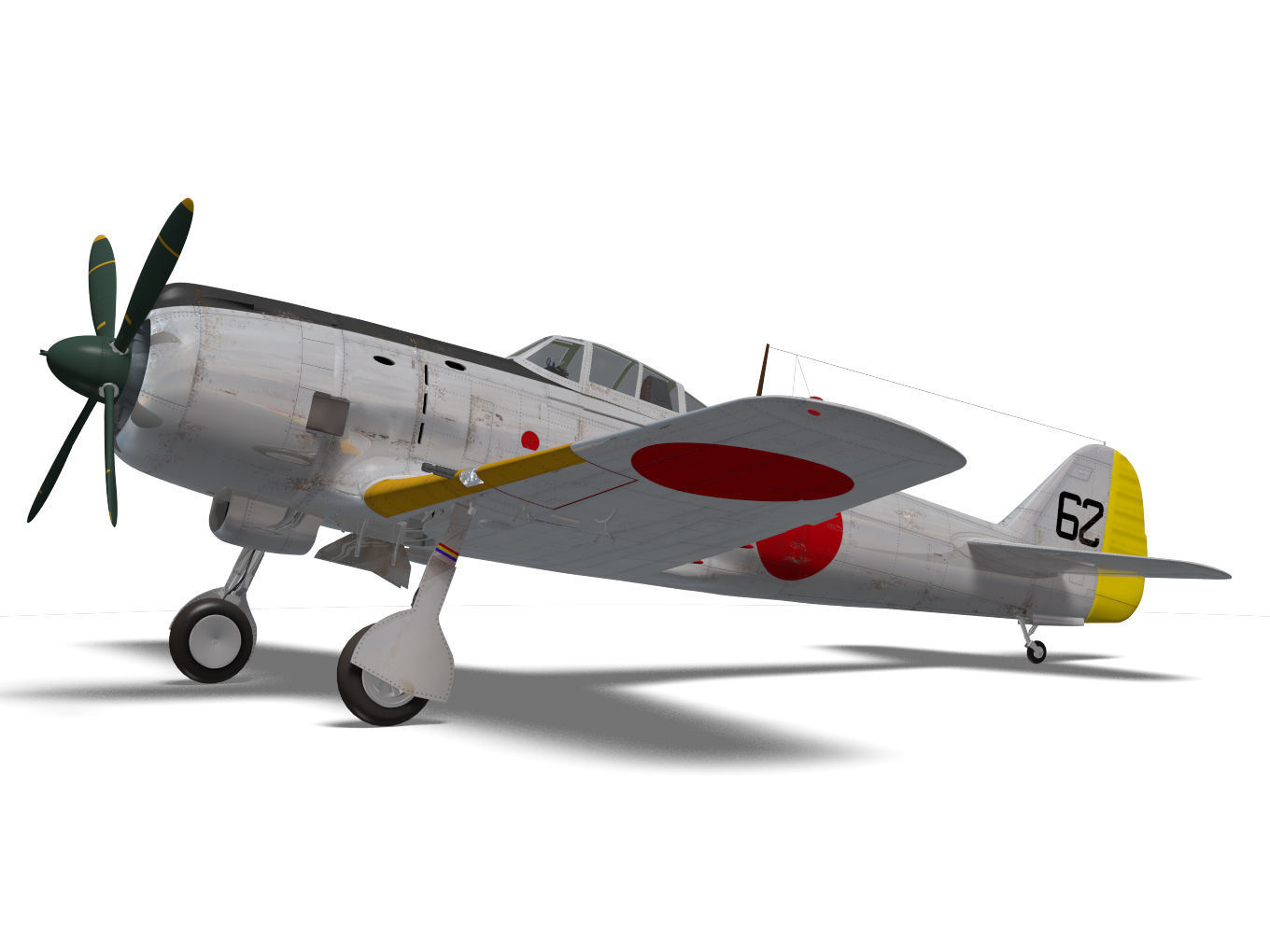 Nakajima Ki-84 Hayate 3D model_6