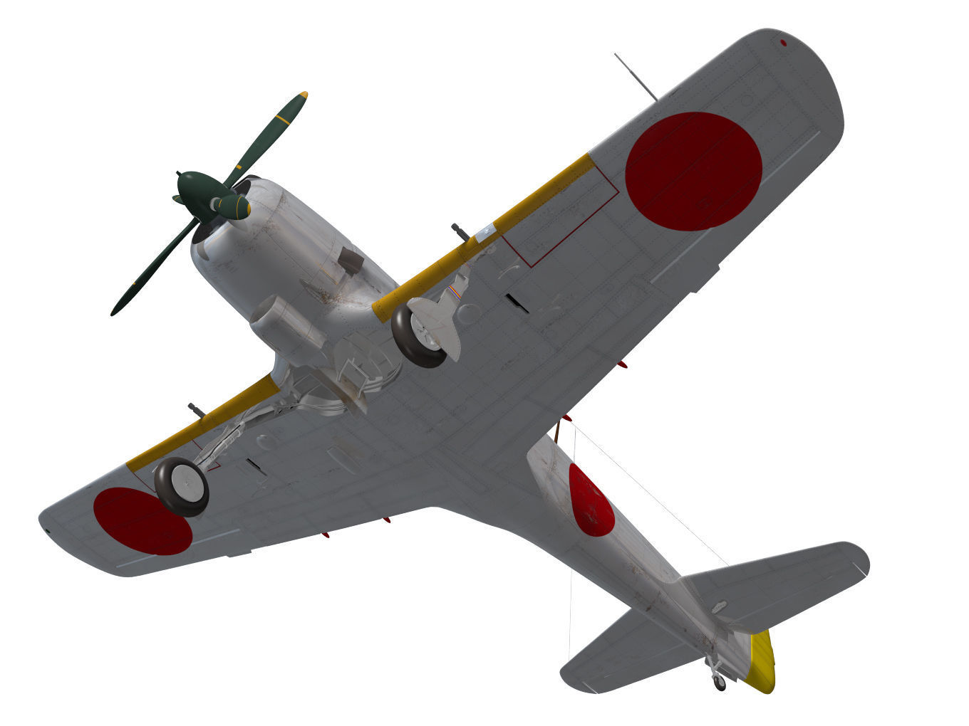 Nakajima Ki-84 Hayate 3D model_9