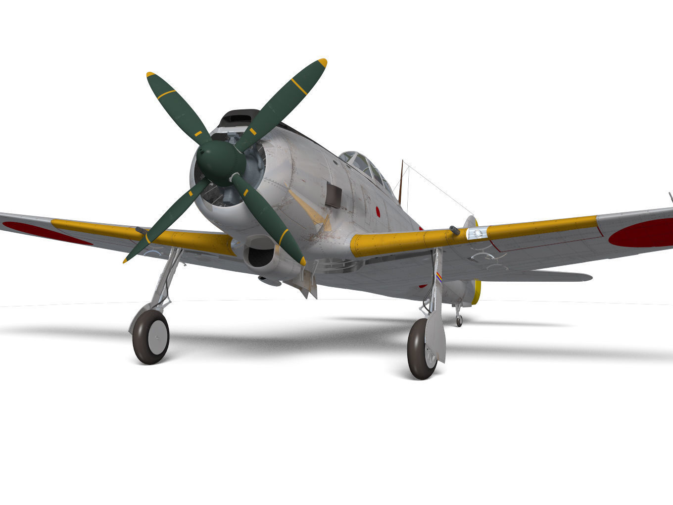 Nakajima Ki-84 Hayate 3D model_8
