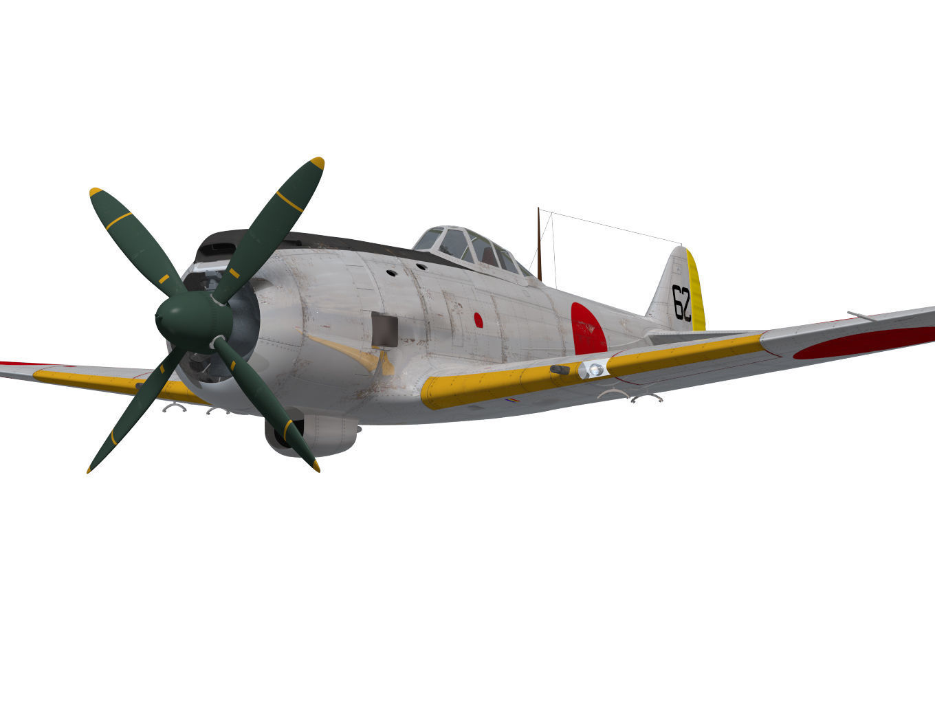 Nakajima Ki-84 Hayate 3D model_4