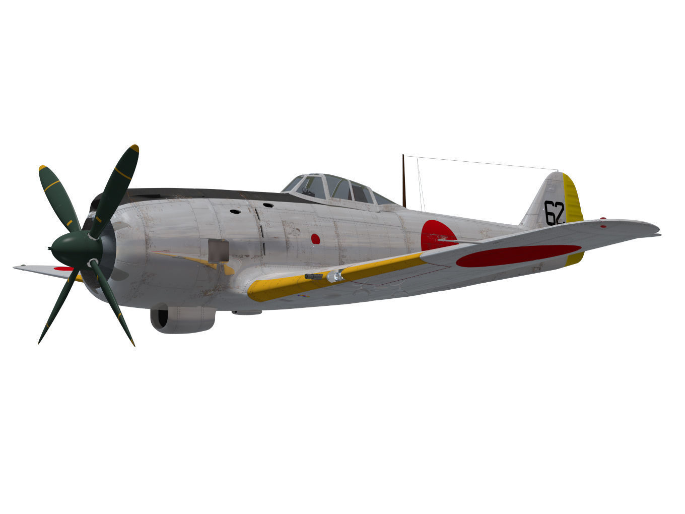 Nakajima Ki-84 Hayate 3D model_2