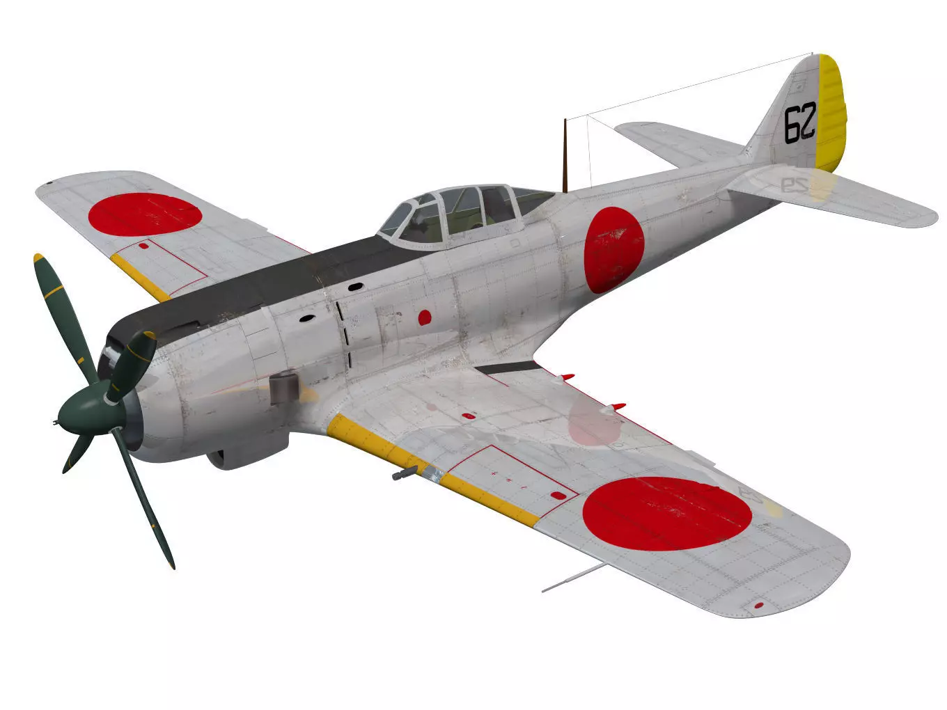 Nakajima Ki-84 Hayate 3D model_0