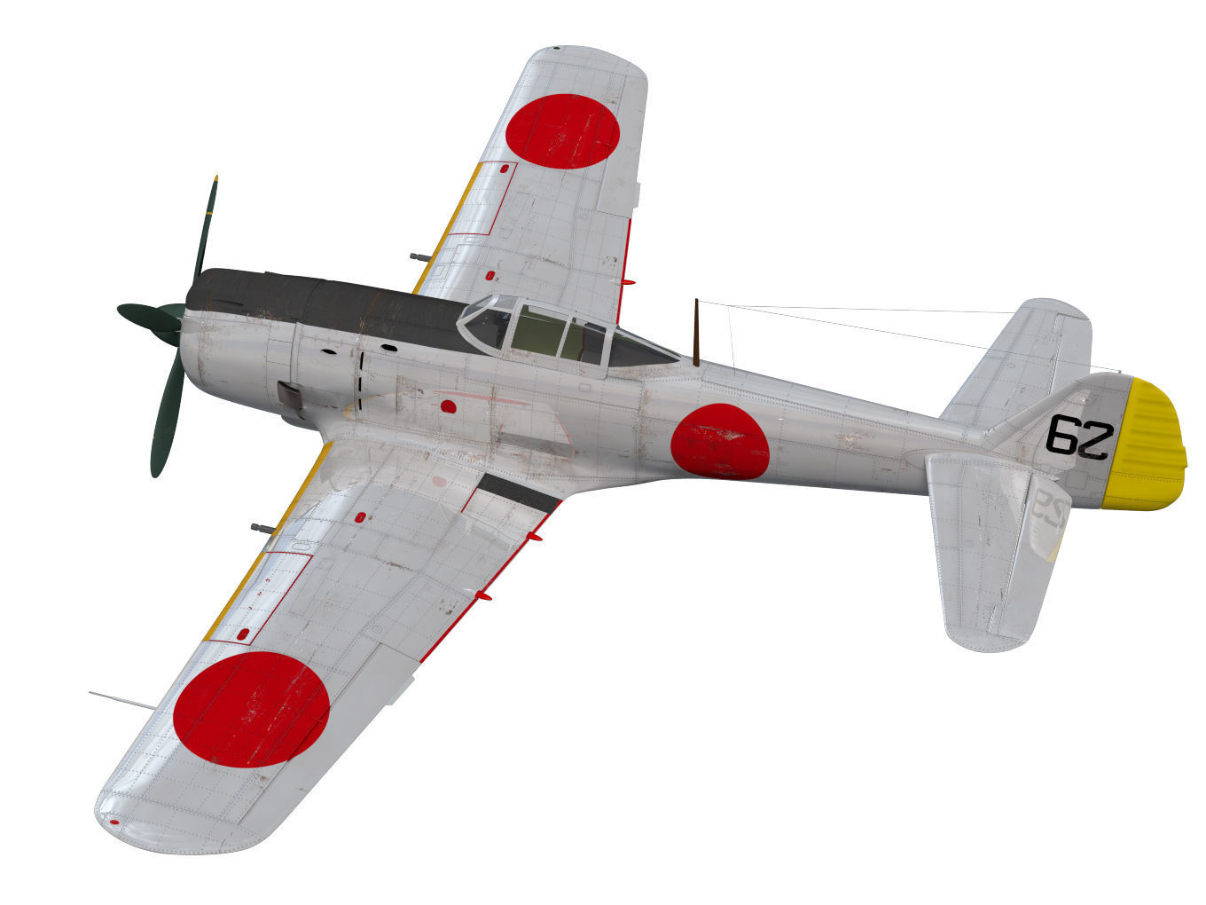 Nakajima Ki-84 Hayate 3D model_1