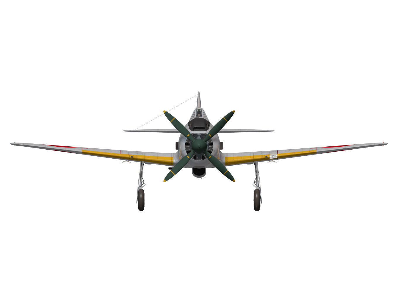 Nakajima Ki-84 Hayate 3D model_12