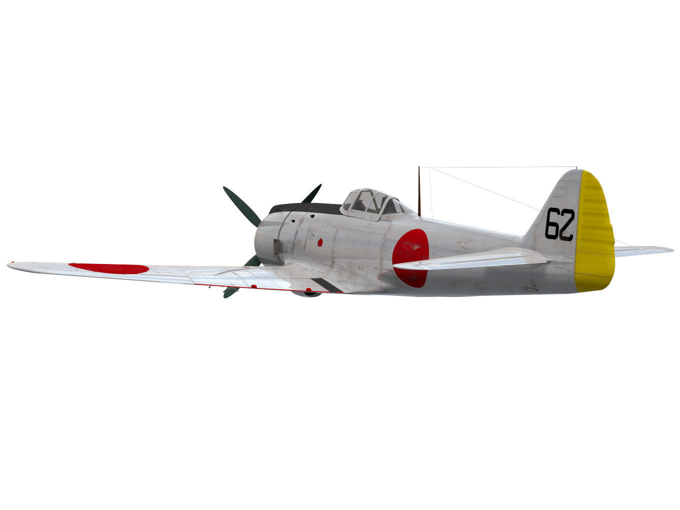 Nakajima Ki-84 Hayate 3D model_5