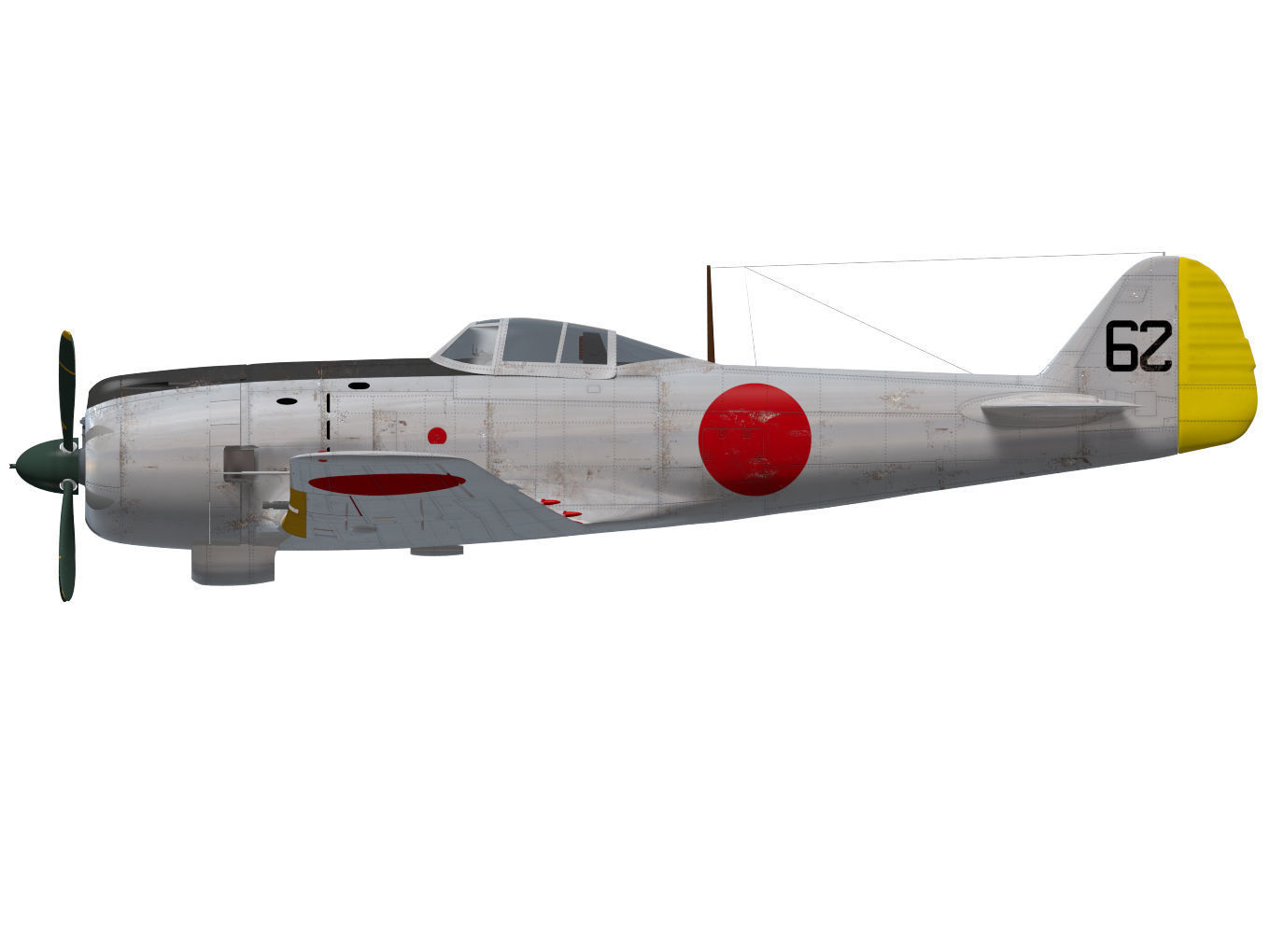 Nakajima Ki-84 Hayate 3D model_10