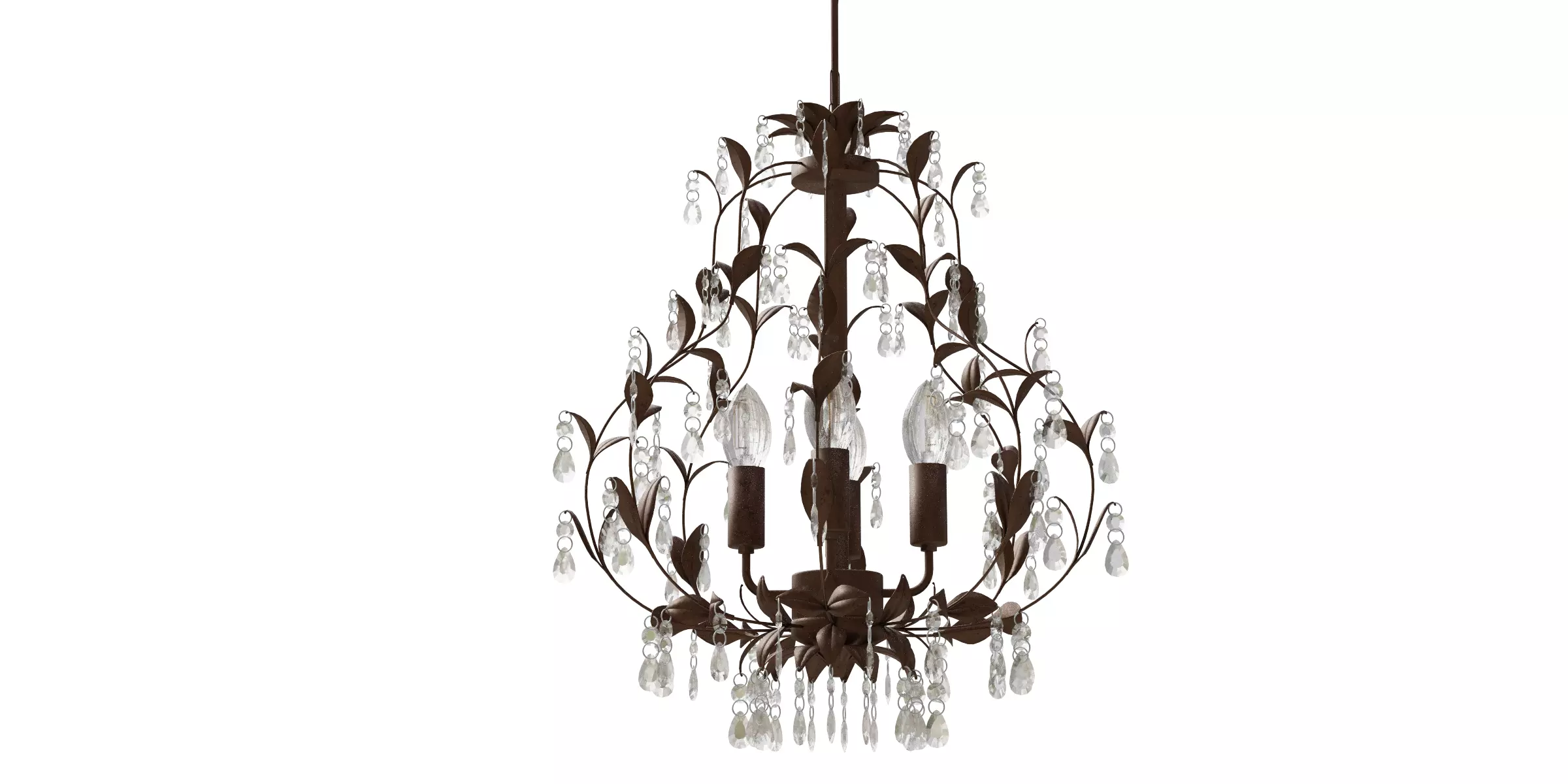 Classic 4 Light Chandelier 3D model_0