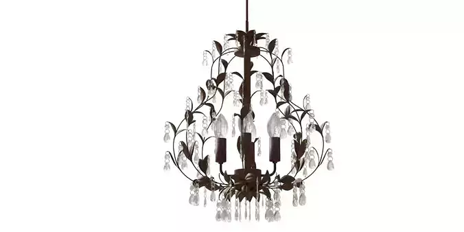 Classic 4 Light Chandelier 3D model