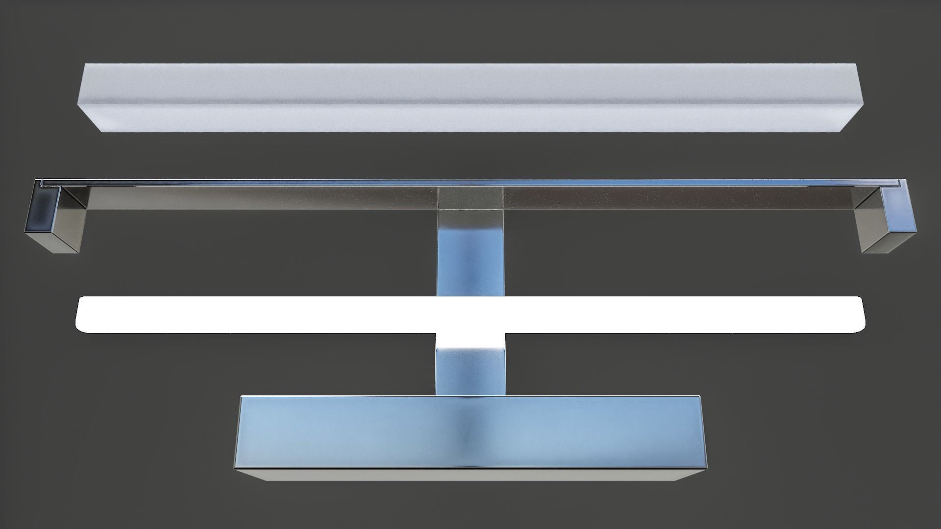 Bathroom Wall Light V02 - High Poly 3D model_2