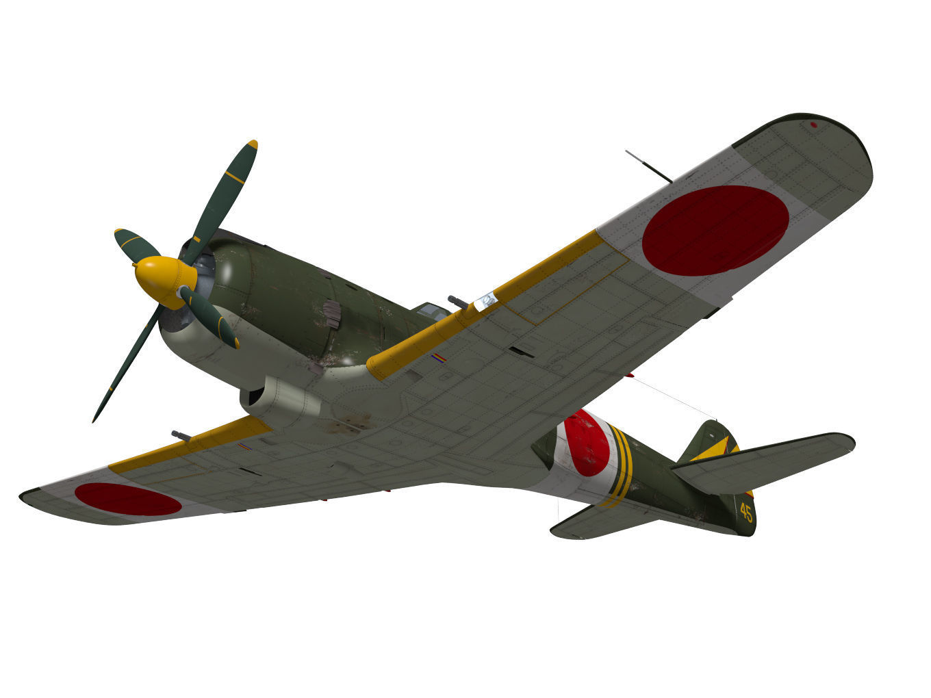 Nakajima Ki-84 Hayate 3D model_3