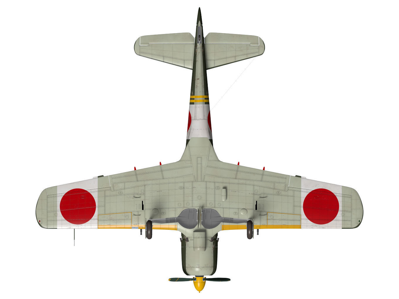 Nakajima Ki-84 Hayate 3D model_15