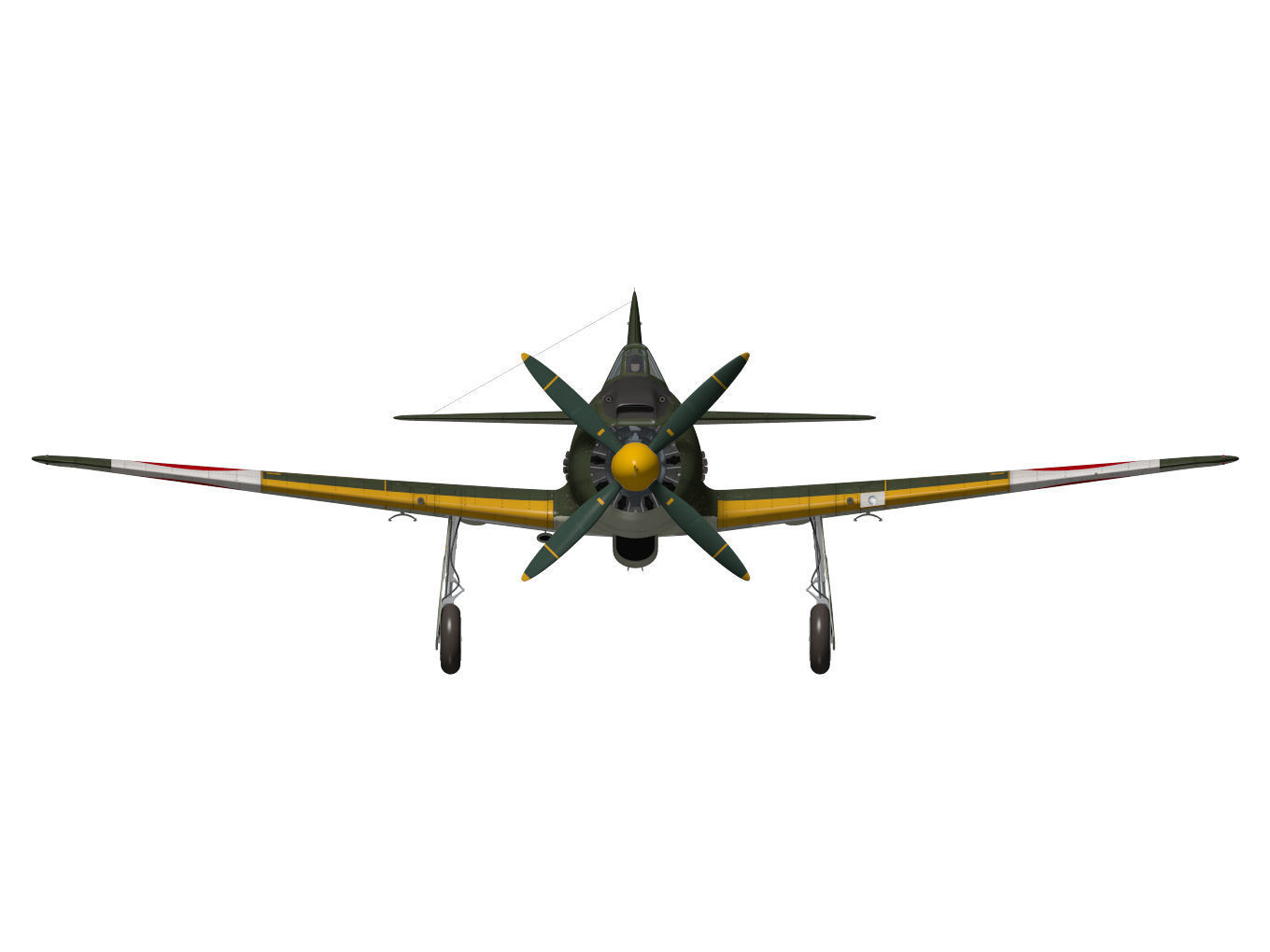 Nakajima Ki-84 Hayate 3D model_12