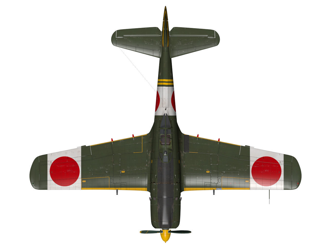 Nakajima Ki-84 Hayate 3D model_13