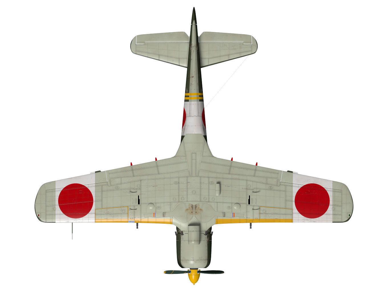 Nakajima Ki-84 Hayate 3D model_14