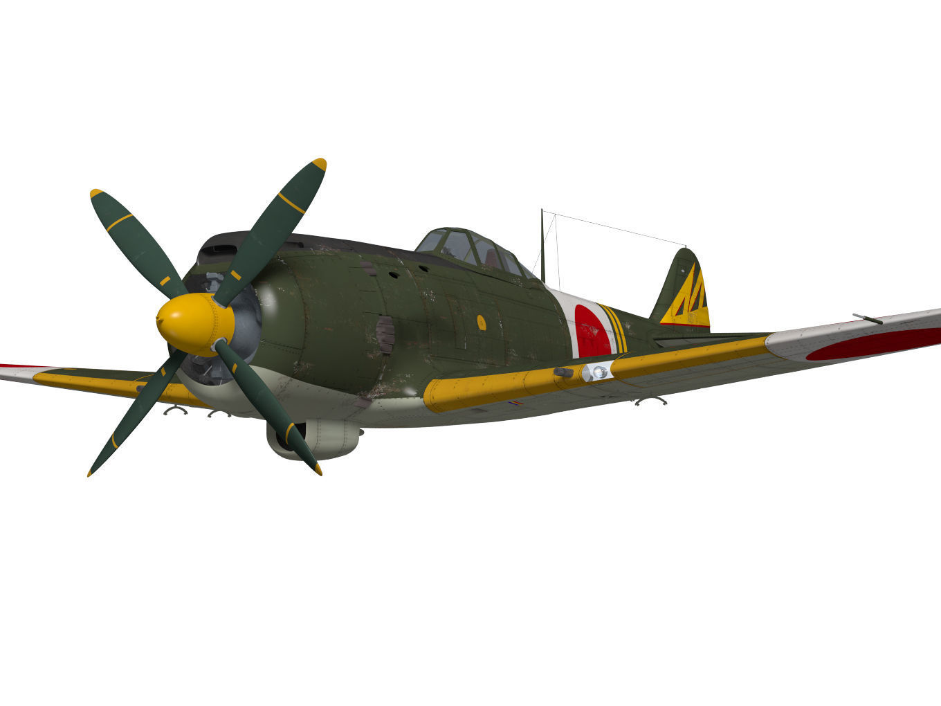 Nakajima Ki-84 Hayate 3D model_4