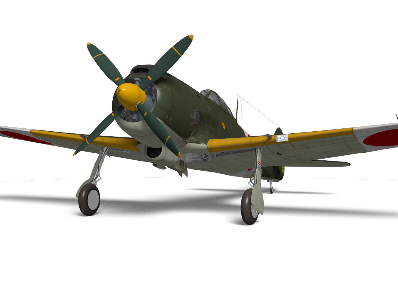 Nakajima Ki-84 Hayate 3D model_8