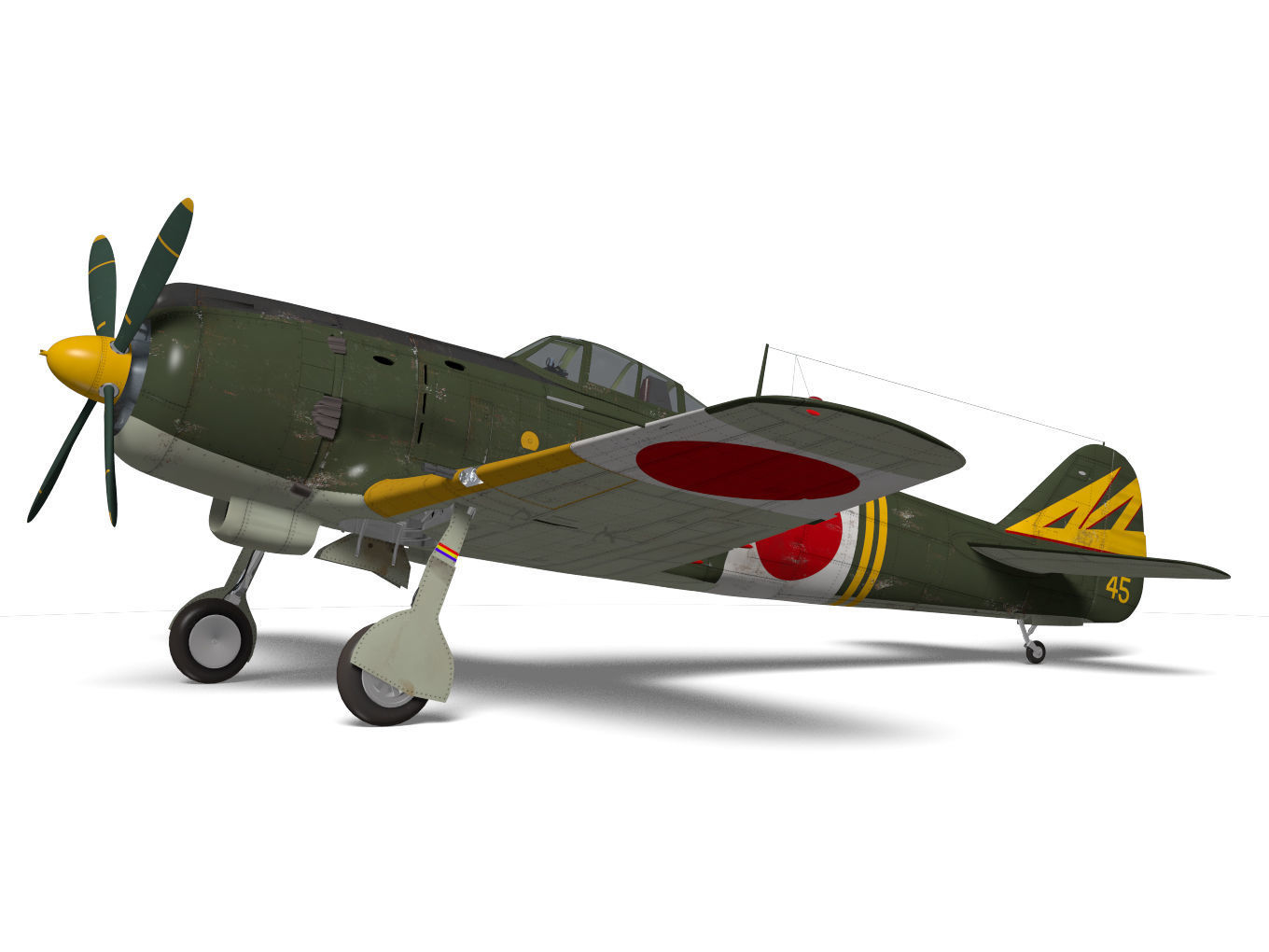 Nakajima Ki-84 Hayate 3D model_6