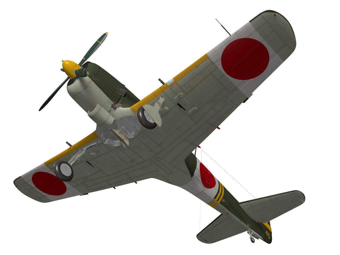 Nakajima Ki-84 Hayate 3D model_9