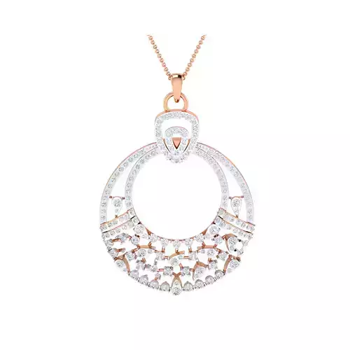 Women Flower Pendant STL OBJ FBX Renders Details