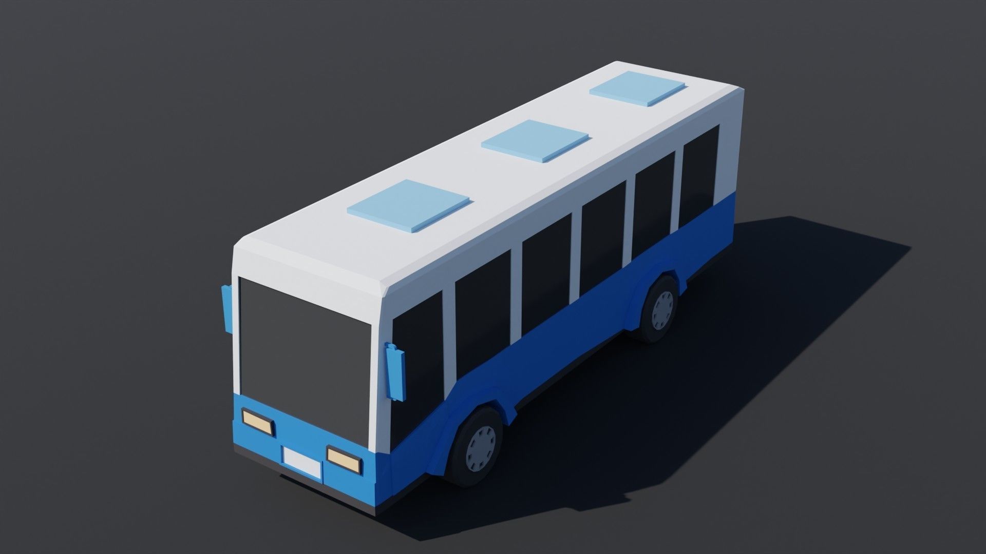 10 Low poly City Vehicles Low-poly 3D model_17