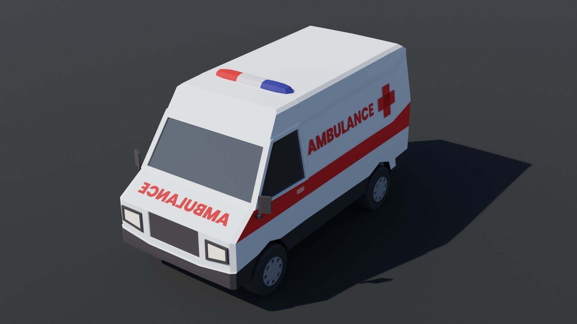 10 Low poly City Vehicles Low-poly 3D model_13