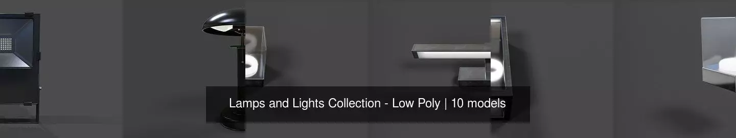 Lamps and Lights Collection - Low Poly _0