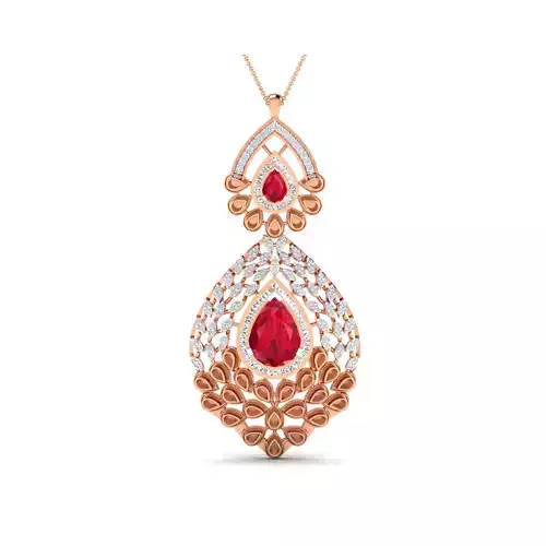 Women Pendant STL OBJ FBX Renders Details