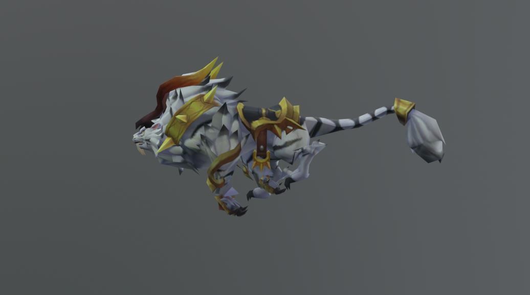 White Tiger Fantasy Low-poly 3D model_5