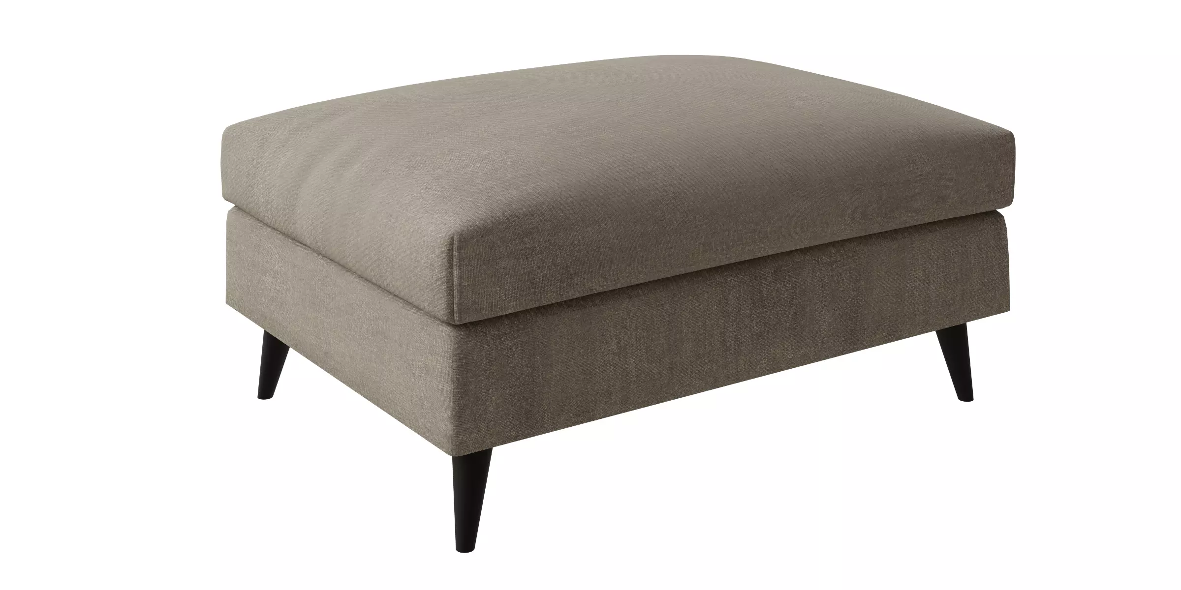 Rectangle Brown Pouf 3D model_0