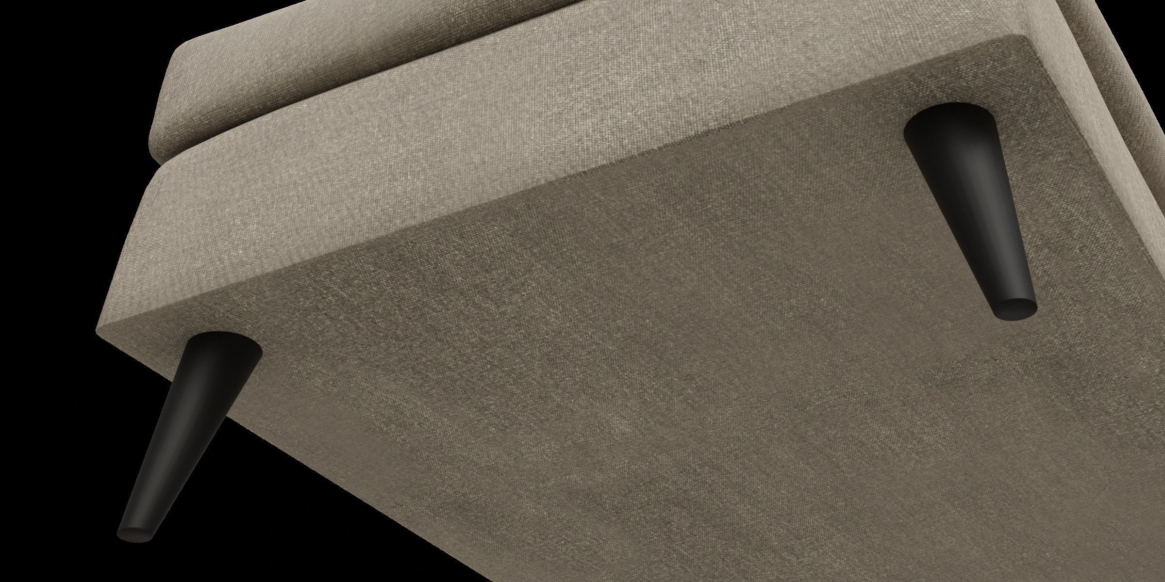 Rectangle Brown Pouf 3D model_7