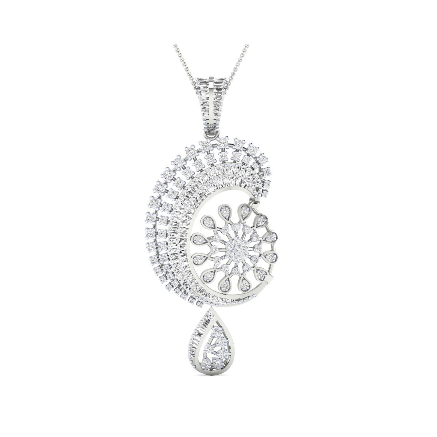 Women Pendant STL OBJ FBX Renders Details 3D print model_9