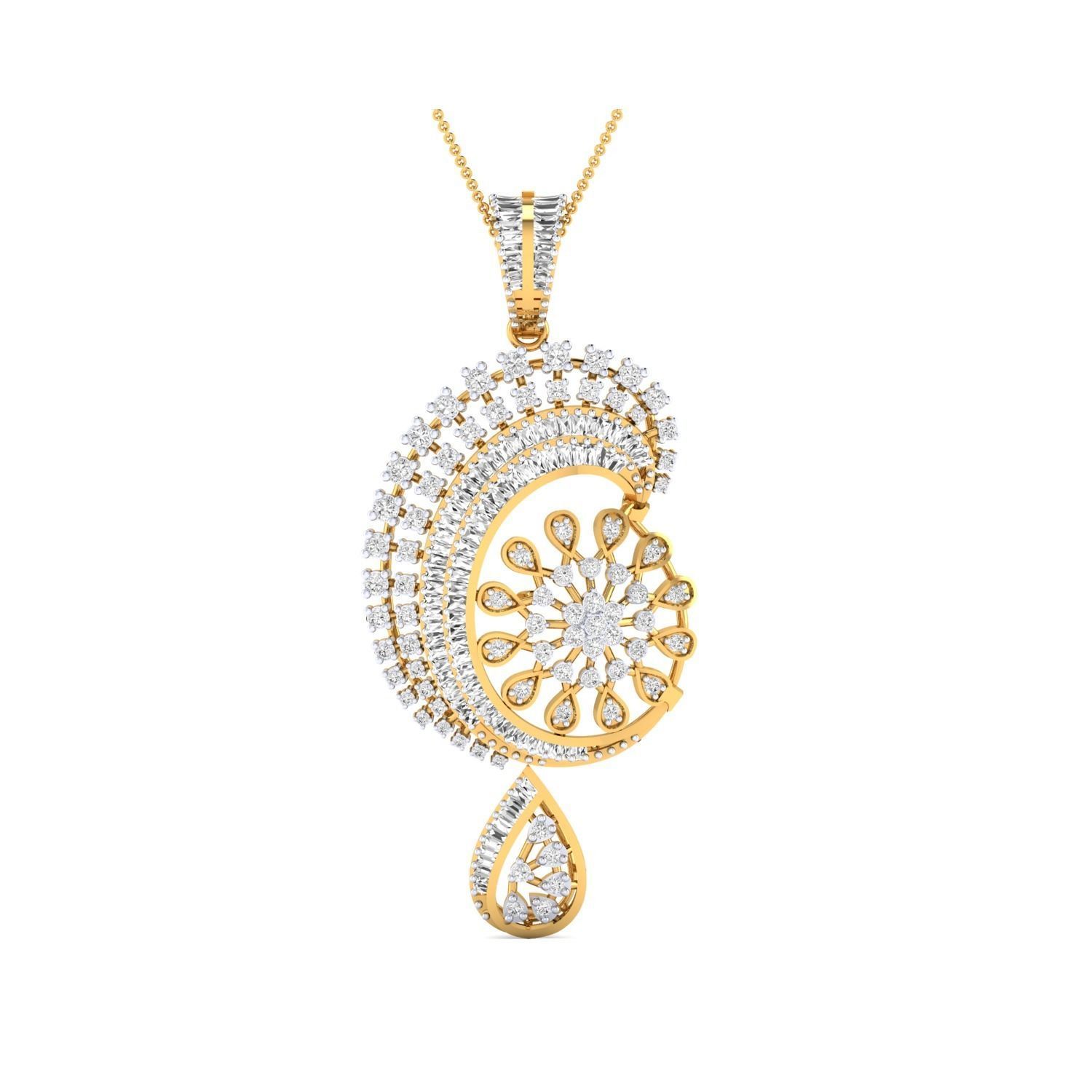 Women Pendant STL OBJ FBX Renders Details 3D print model_15