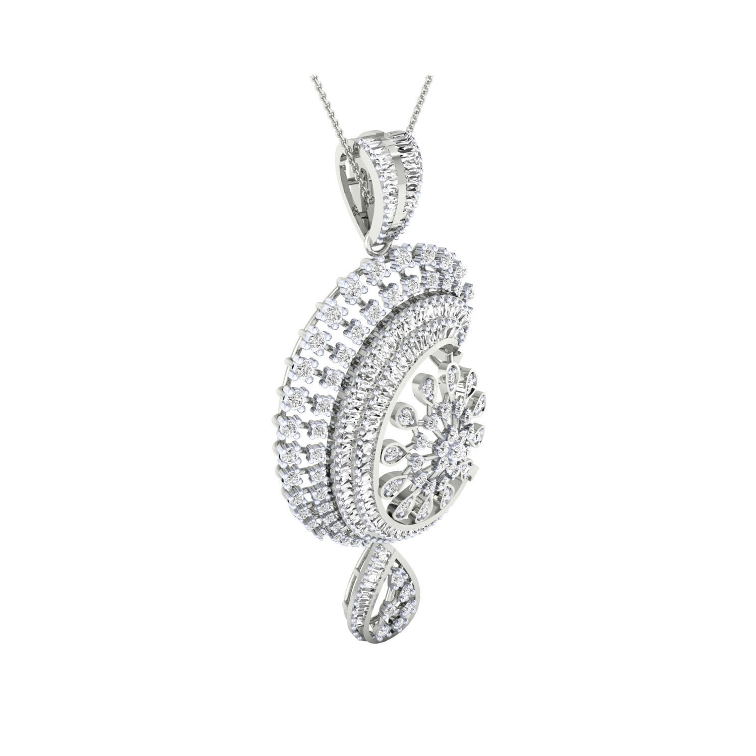 Women Pendant STL OBJ FBX Renders Details 3D print model_10