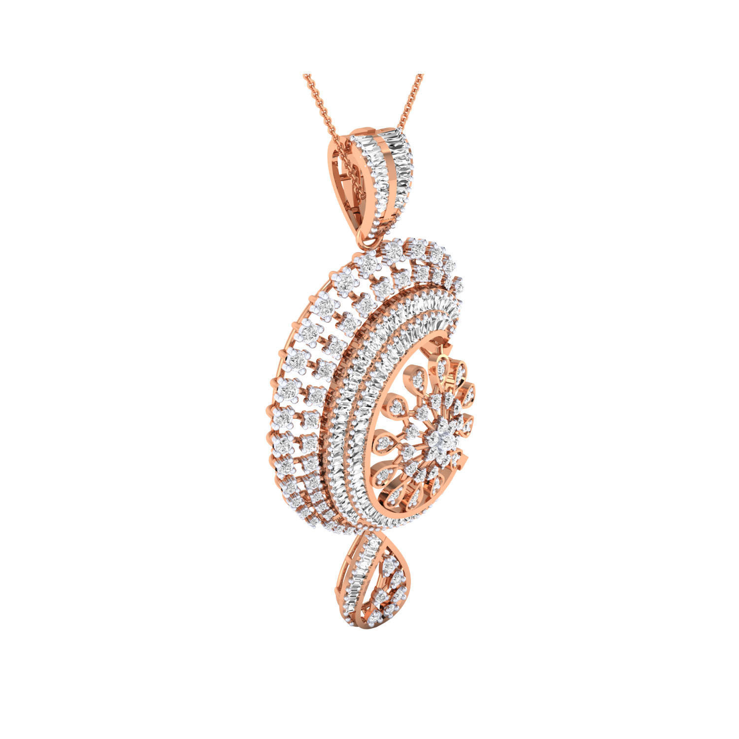 Women Pendant STL OBJ FBX Renders Details 3D print model_2