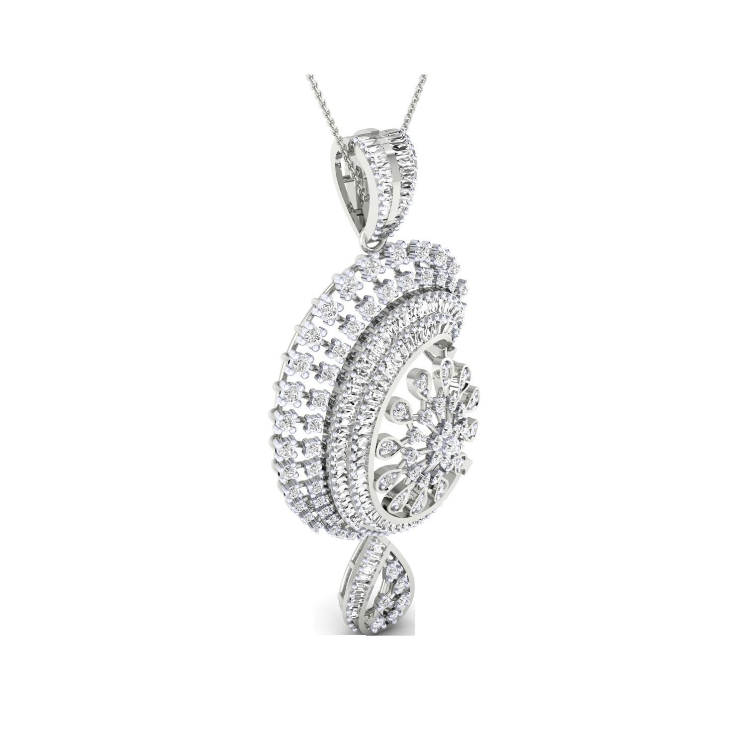 Women Pendant STL OBJ FBX Renders Details 3D print model_11