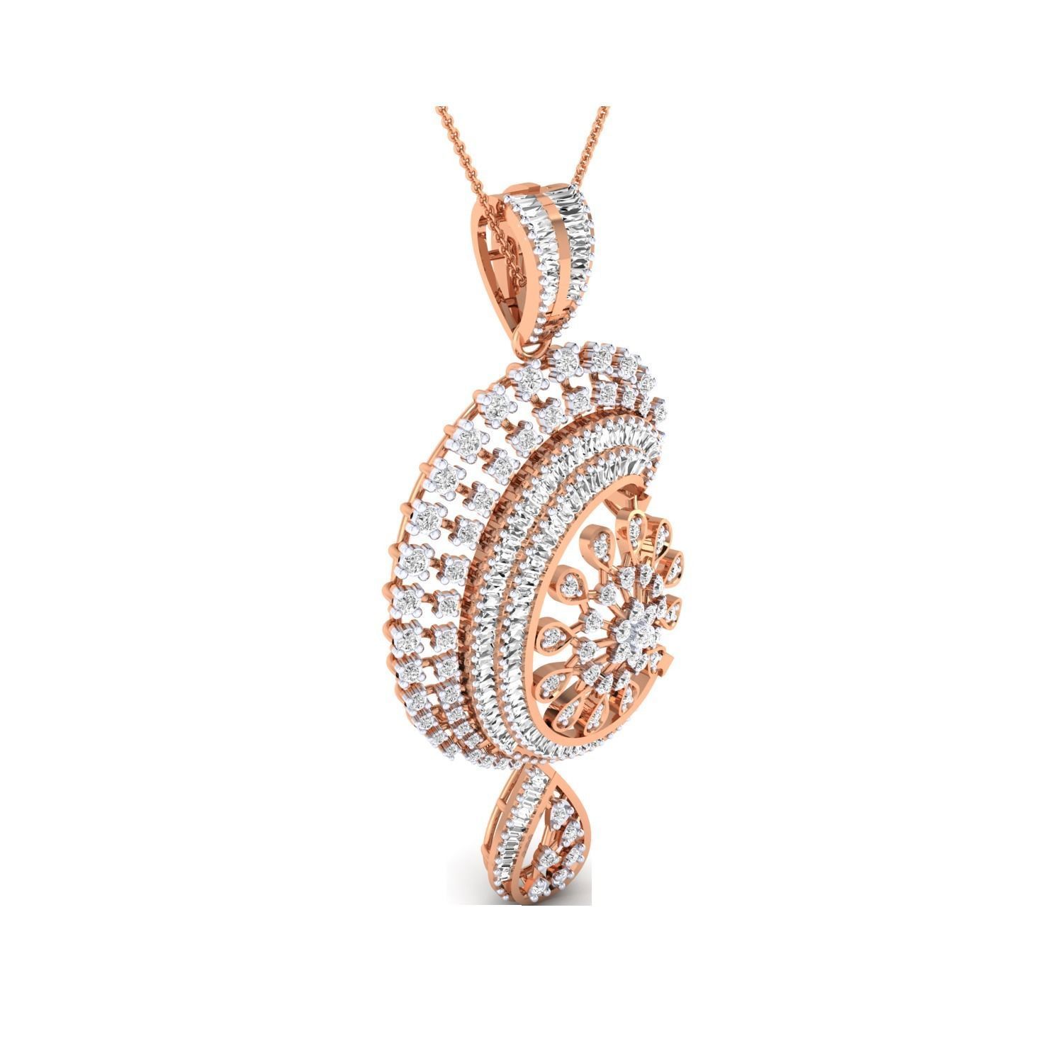 Women Pendant STL OBJ FBX Renders Details 3D print model_3