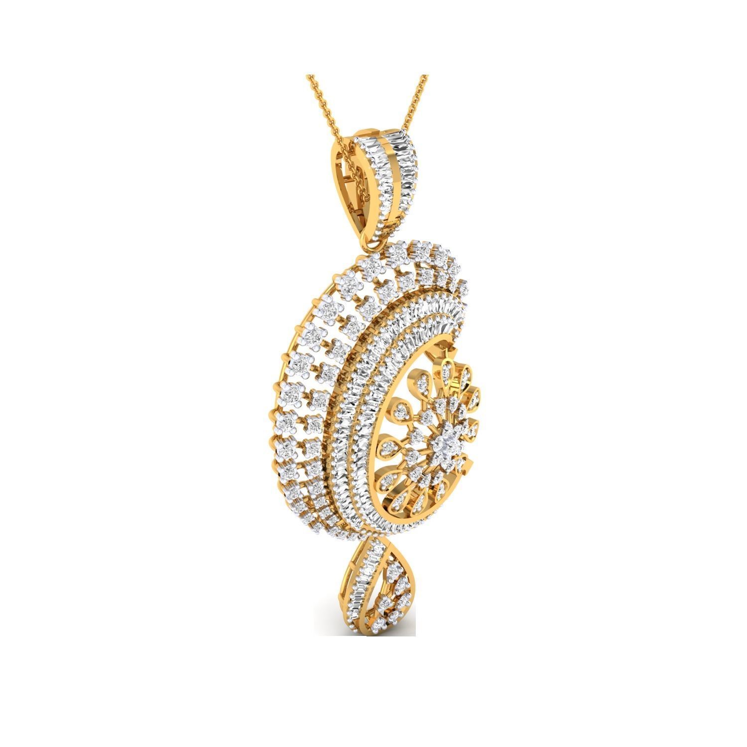 Women Pendant STL OBJ FBX Renders Details 3D print model_17