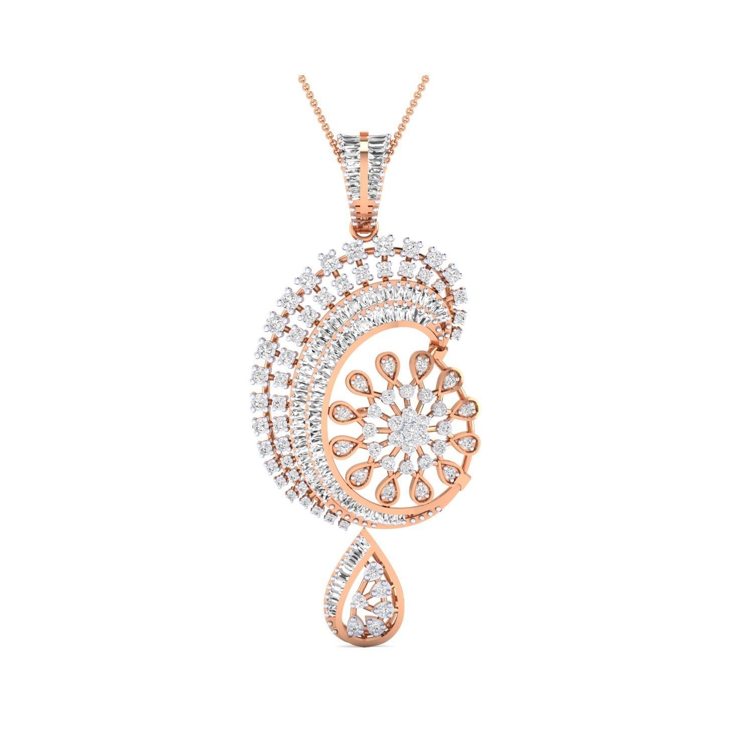 Women Pendant STL OBJ FBX Renders Details 3D print model_1