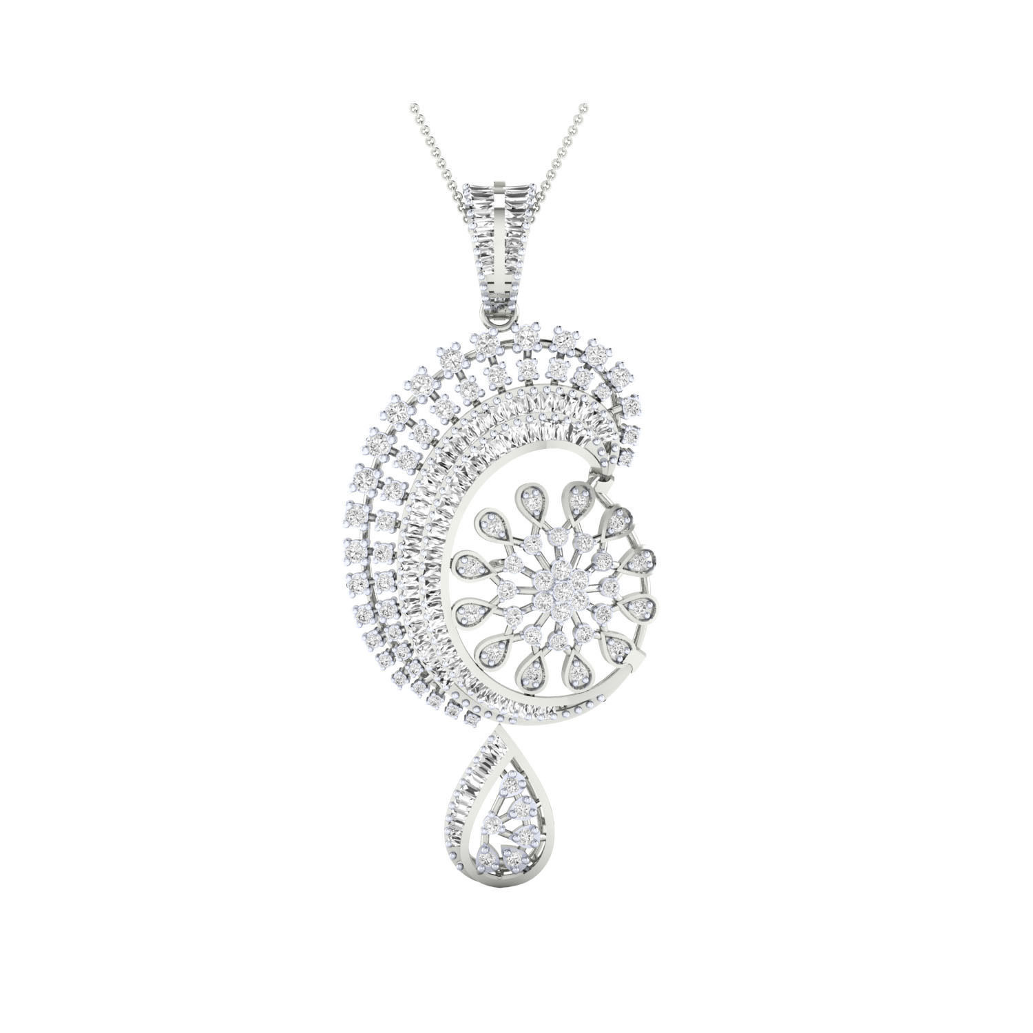 Women Pendant STL OBJ FBX Renders Details 3D print model_8