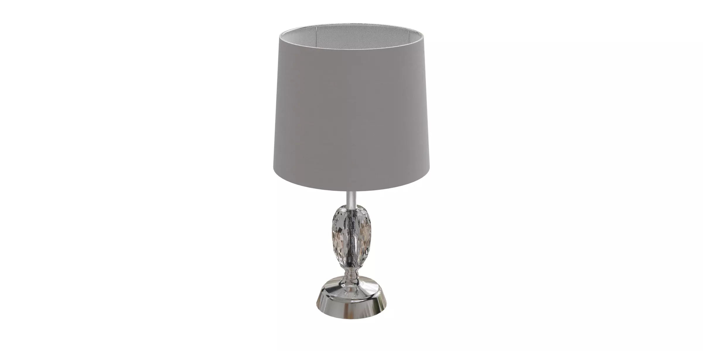 Chrome Crystal Table Lamp Low-poly 3D model_0
