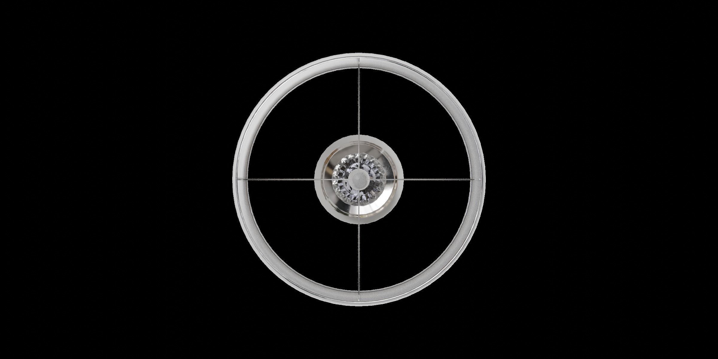 Chrome Crystal Table Lamp Low-poly 3D model_9