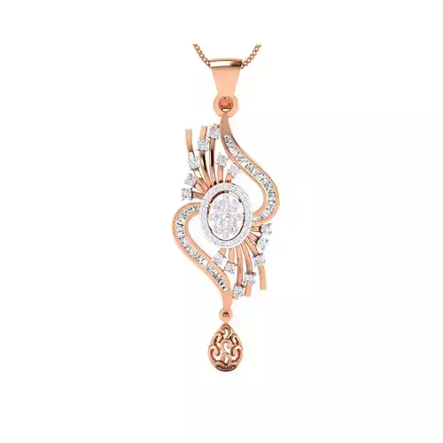 Women Pendant STL OBJ FBX Renders Details