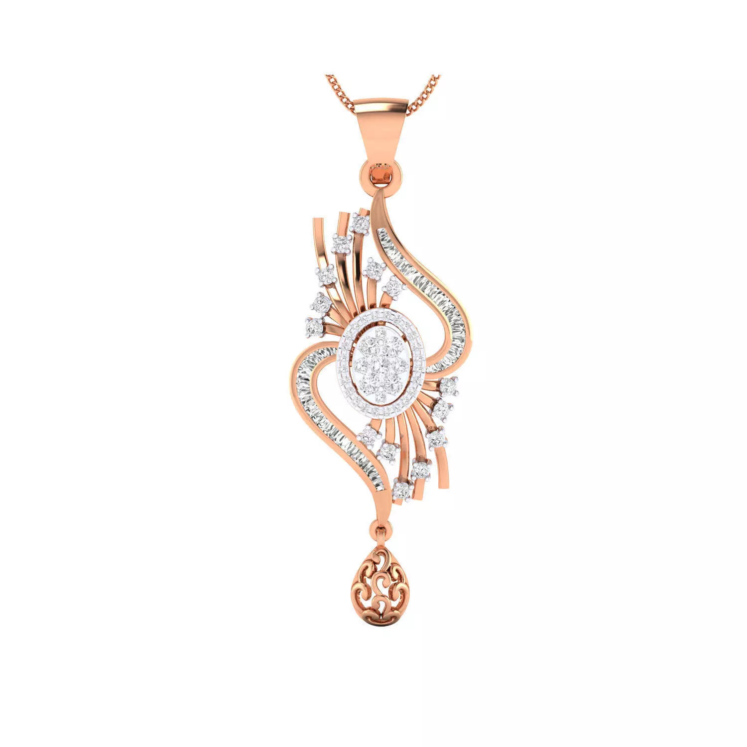 Women Pendant STL OBJ FBX Renders Details 3D print model