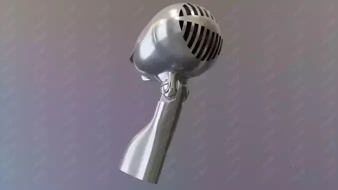 Shure 705 Rocket vintage microphone 3D model