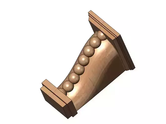 Beaded core mission corbel bracket