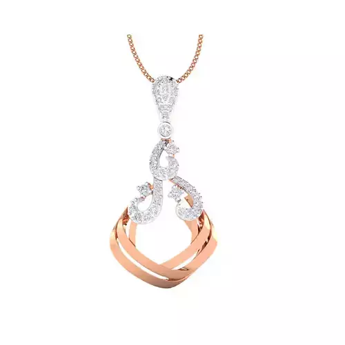 Women Pendant STL OBJ FBX Renders Details