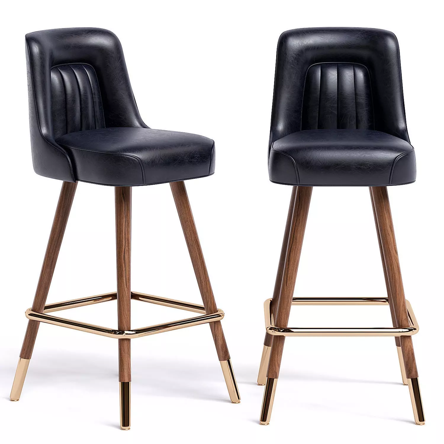 Barstool caffe chair 3d model Low-poly 3D model