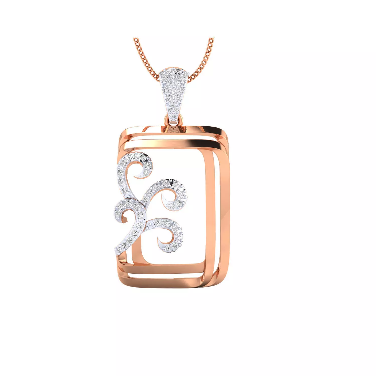 Women Pendant STL OBJ FBX Renders Details 3D print model