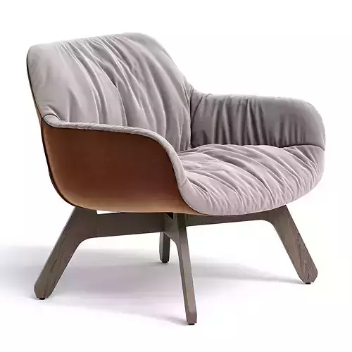 Calyx Armchair Low-poly 3D model